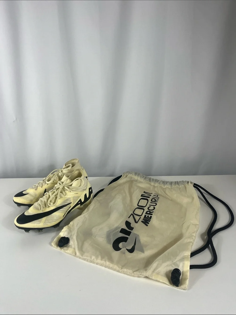 Nike Zoom Mercurial Soccer Cleats with Drawstring Bag - Yellow/Black
